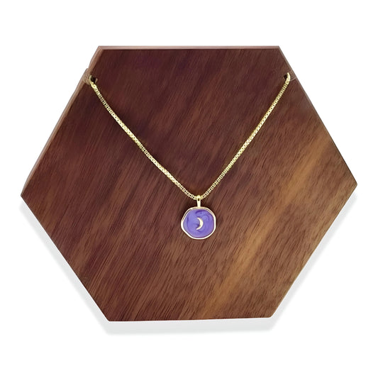 14K Gold Plated Moon Necklace The Cole Collection