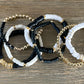 Black & White Beaded Stretch Bracelets The Cole Collection