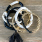 Black & White Beaded Stretch Bracelets The Cole Collection