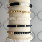 Black & White Beaded Stretch Bracelets The Cole Collection