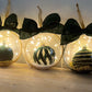 DARK GREEN VELVET LIGHT UP ORNAMENT The Cole Collection