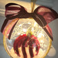 DARK RED VELVET LIGHT UP ORNAMENT The Cole Collection