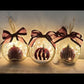 DARK RED VELVET LIGHT UP ORNAMENT The Cole Collection