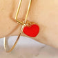 Gold Bangle Heart Charm Bracelets The Cole Collection