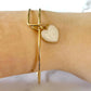 Gold Bangle Heart Charm Bracelets The Cole Collection