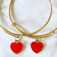 Gold Bangle Heart Charm Bracelets The Cole Collection