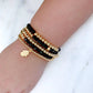 Gold Hamsa & Onyx Beaded Bracelets The Cole Collection