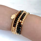 Gold Hamsa & Onyx Beaded Bracelets The Cole Collection