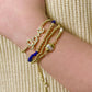 Gold Lapis Beaded Bracelets The Cole Collection