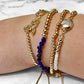 Gold Lapis Beaded Bracelets The Cole Collection