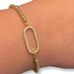 Gold Pave Adjustable Bracelet The Cole Collection