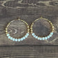 Gold Plated & Howlite Beaded Hoops The Cole Collection