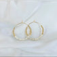 Gold Plated & Howlite Beaded Hoops The Cole Collection