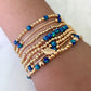 Gold & Blue Lapis Beaded Bracelets The Cole Collection