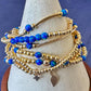 Gold & Blue Lapis Beaded Bracelets The Cole Collection