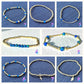 Gold & Blue Lapis Beaded Bracelets The Cole Collection