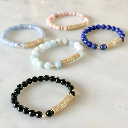 Gold & Gemstone Beaded Bracelets The Cole Collection