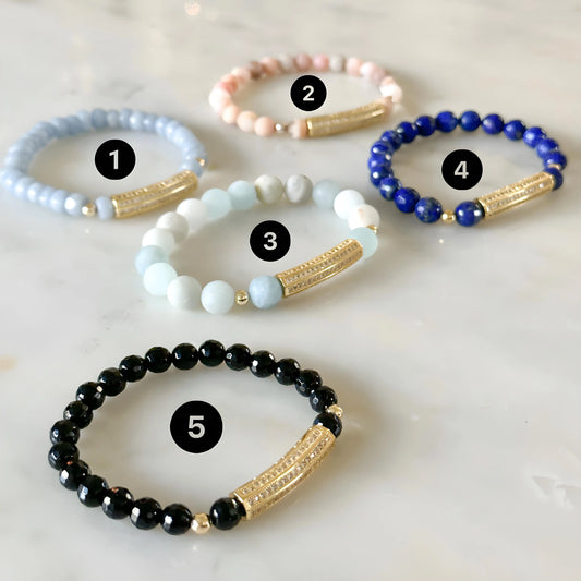 Gold & Gemstone Beaded Bracelets The Cole Collection