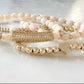 Gold & Peach Beaded Bracelets The Cole Collection