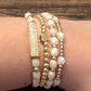 Gold & Peach Beaded Bracelets The Cole Collection