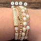 Gold & Peach Beaded Bracelets The Cole Collection