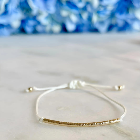 Gold & White Braided Bracelet The Cole Collection