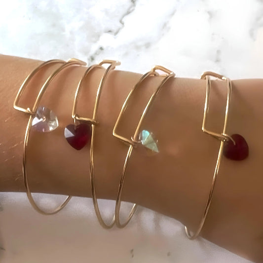 Heart Charm Bangles The Cole Collection