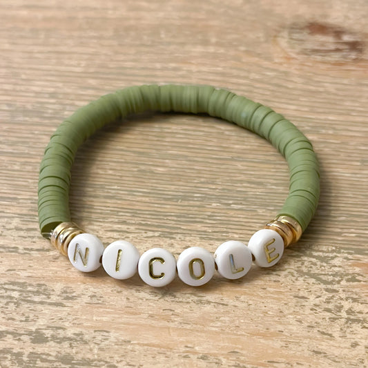 Personalized Earthtone Initial Bracelet The Cole Collection