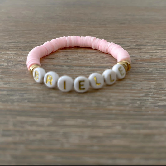 Personalized Pastel Initial Bracelet The Cole Collection