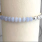 Silver & Blue Lace Beaded Bracelet The Cole Collection