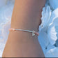 Silver & Peach Moonstone Bracelet The Cole Collection