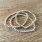 Silver & Violet Beaded Bracelets The Cole Collection