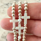 Silver & White Opal Cross Bracelets The Cole Collection