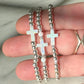 Silver & White Opal Cross Bracelets The Cole Collection