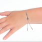 White Gold Arrow Adjustable Bracelet The Cole Collection